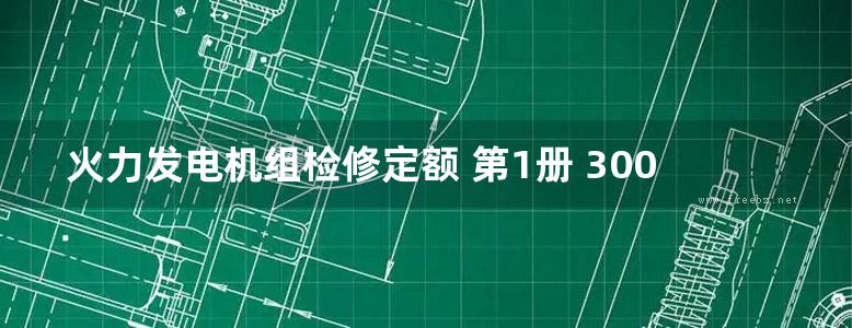 火力发电机组检修定额 第1册 300MW级燃煤机组检修工程